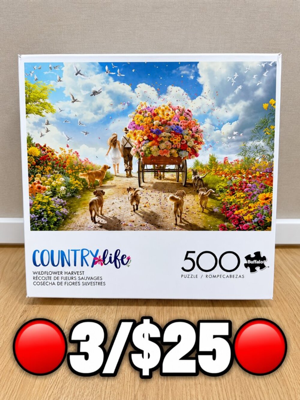 Buffalo Games Country Life Wildflower Harvest 500 Piece Puzzle 🔴3/$25🔴